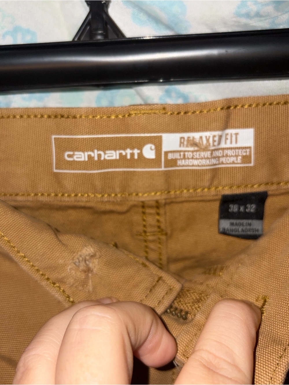 Carhartt Men's Tan Work Chinos size 38x32 - Picture 5 of 7